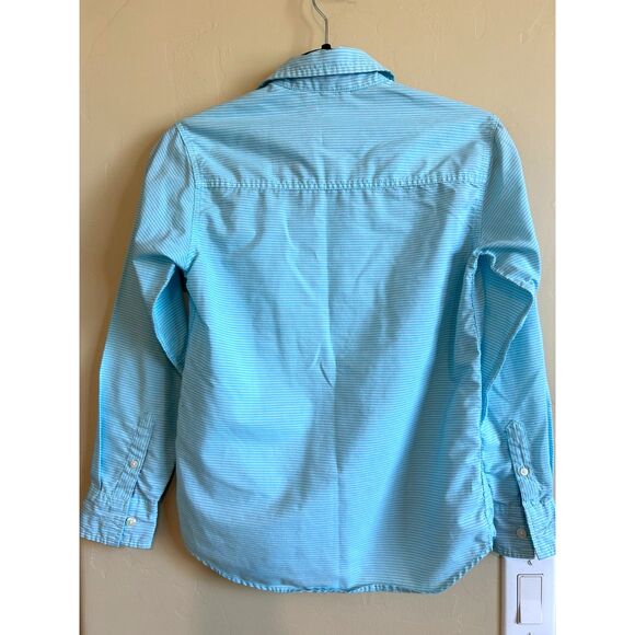 Nautica Boys Long Sleeve Button Down Dress Shirt Light Blue Size Medium 10/12 - Picture 2 of 5